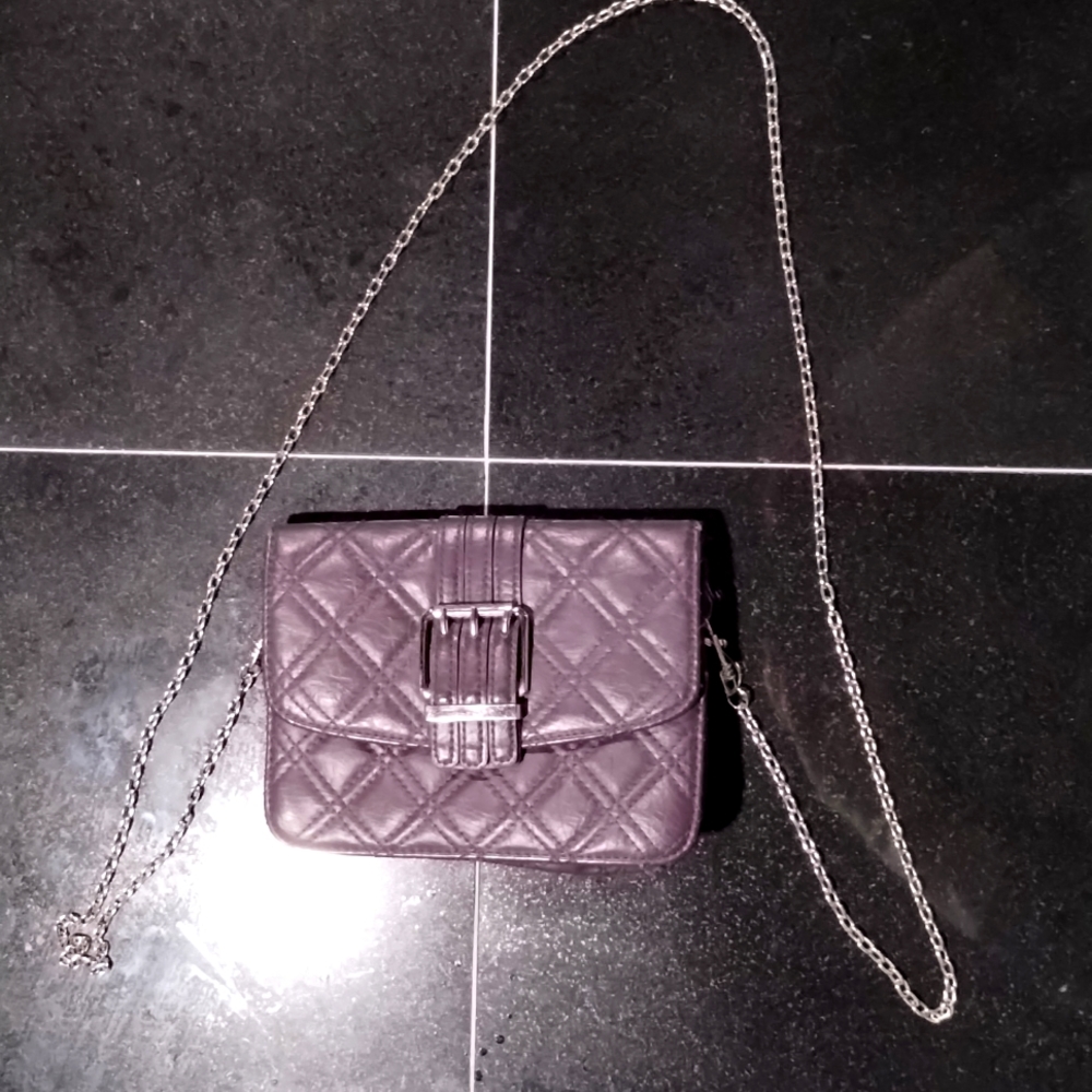 Small light purple purse faux leather